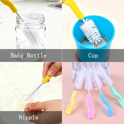 KuuGuu 20 PCS Bottle Nipple Cleaner Sponge Brush Hangable Pacifier Sponge Cleaning Small Brush Portable Baby Bottle Cleaner Brushes Comfortable Grip for Standard Nipples Scrubber, Nipples Brushes