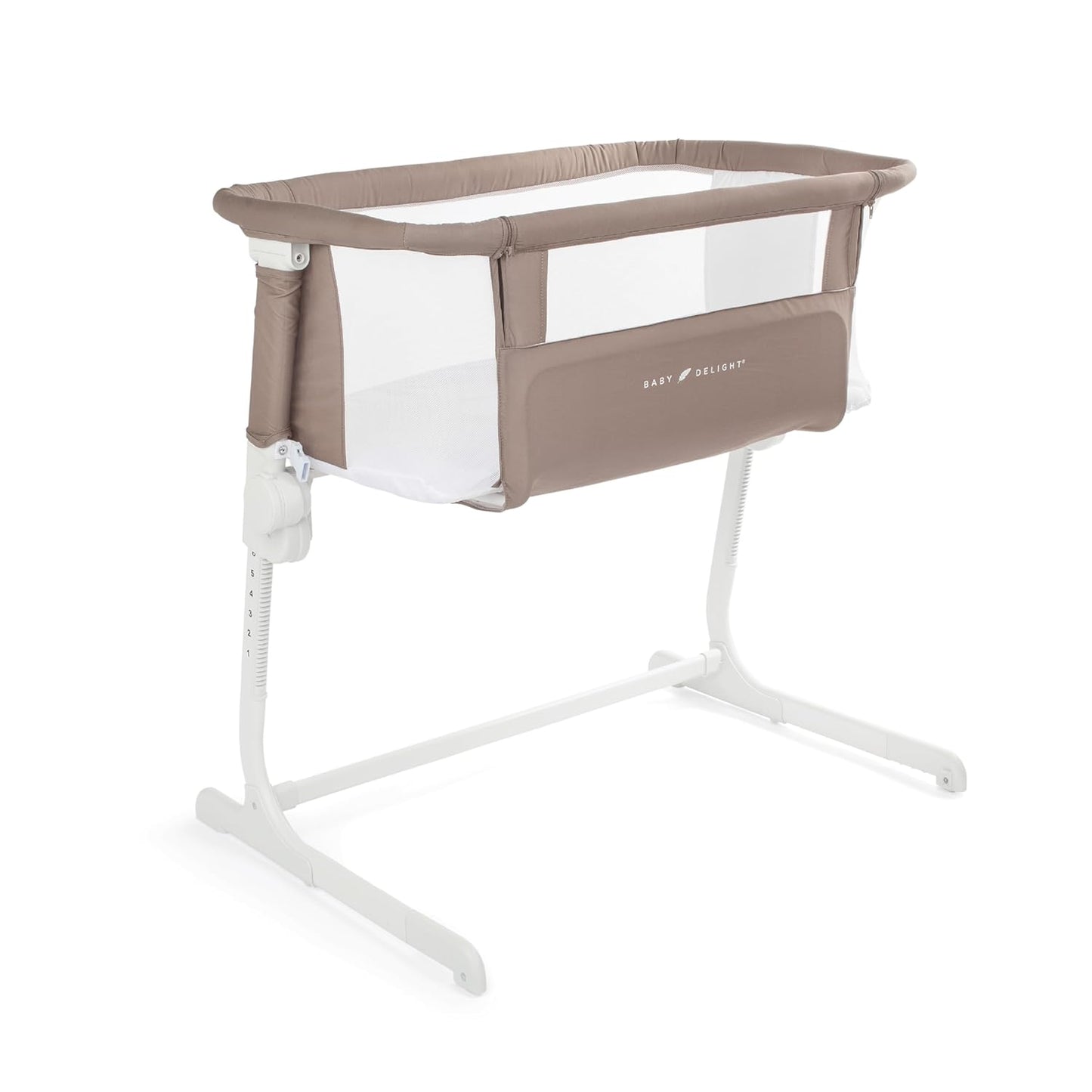 Baby Delight Beside Me Dreamer Bassinet | Bedside Sleeper | 6-Position Height Adjustment | Charcoal Tweed