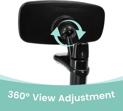 Clip Baby Car Mirror – Rear Facing Car Mirror for Baby, Over-the-Mirror Design, Shatterproof Glass, 360° Swivel, Universal Fit for Rearview Mirror – Toddler Car Safety Essential, Baby Car Accessories