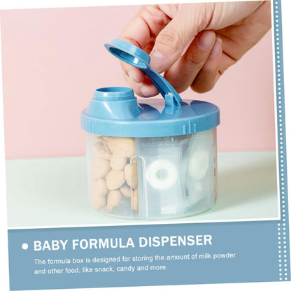 Toddmomy Baby Formula Dispenser 2-Pack Portable Milk Powder Container with 4 Compartments Leak-Proof Storage Box for Travel and Outdoor Activities