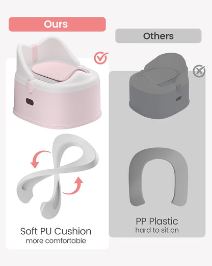 3-in-1 Toddler Potty Training Toilet for Boys and Girls with Soft Cushion Multi-use Baby Potty Chair for Toddlers 1-3 Training Potty Seat Toddler Toilet Baby Potty Training Seat with Step Stool