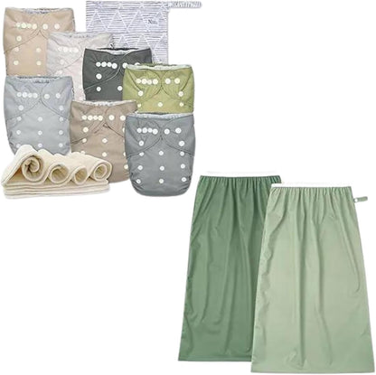 Nora's Nursery Cloth Diapers + Nora's Nursery Pail Liner for Cloth Diapers