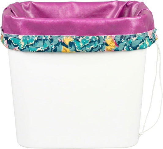 Marley's Monsters Washable Pail Liner - Reusable Water Resistant Trash & Recycling Bag with Drawstring Closure, Cotton Strap & Seamless Bottom - USA Made PUL Fabric for Kitchen, Laundry & Camping