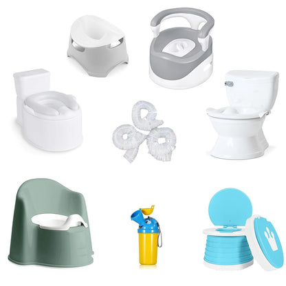 OULIGET Potty Chair Liners with Elastic, Portable Potty Training Bags, Potty Refill Liners Disposable for Toddlers Kids and Baby,Toilet Seat Cover,17x8Inches,Black,200pieces