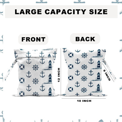Unicorn Wet Dry Bag 12x10 Inch, Waterproof Reusable Wet Bag with Two Zippered Pockets & Handle for Swimsuit Travel Beach Pool Gym Stroller Dirty Yoga Gym Clothes Toiletries Daycare Organizer