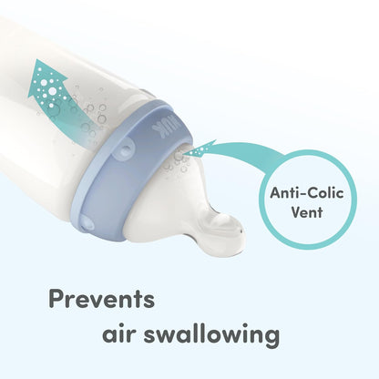 NUK Simply Natural Baby Bottle Nipples - Slow Flow, Silicone, Extra Soft, Anti-Colic Air System, BPA-Free, Pack of 2