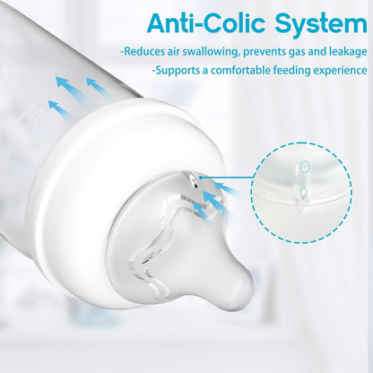 Silicone Nipples for Pigeon Bottles, Anti-Colic Replacement Nipple for Baby 6m+, BPA Free, Fast Flow, Size L, 4 Count