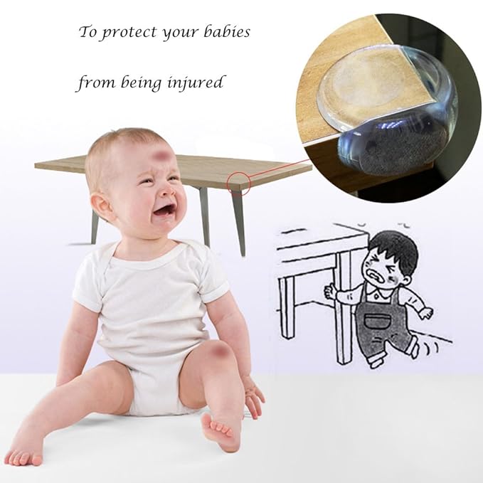 20 Pack Baby Safety Clear Furniture Corner Guards Corner Protector with 3M Adhesive, L-Shaped & Ball-Shaped