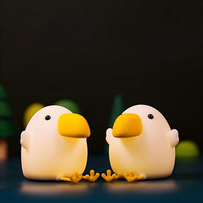 Bird Night Light,LED Silicone Animal Shaped Lamp,3 Level Dimmable,Nursery Nightlight for Desk Decor,Adult | Adorable Bird Gifts, Nursery Decor