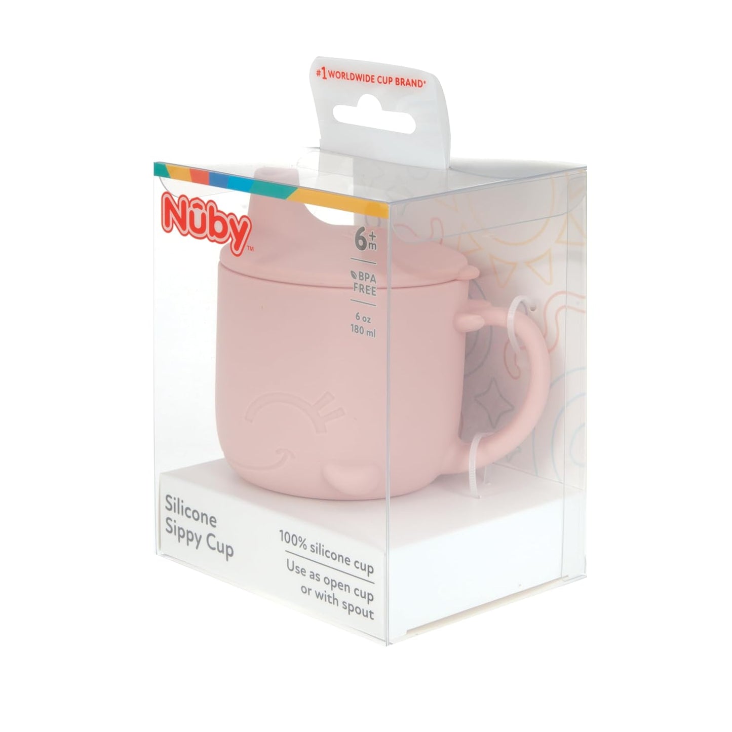 Nuby Animal Friend Silicone Round Bowl - Toddler Bowl - 6+ Months - Pink Whale Bowl