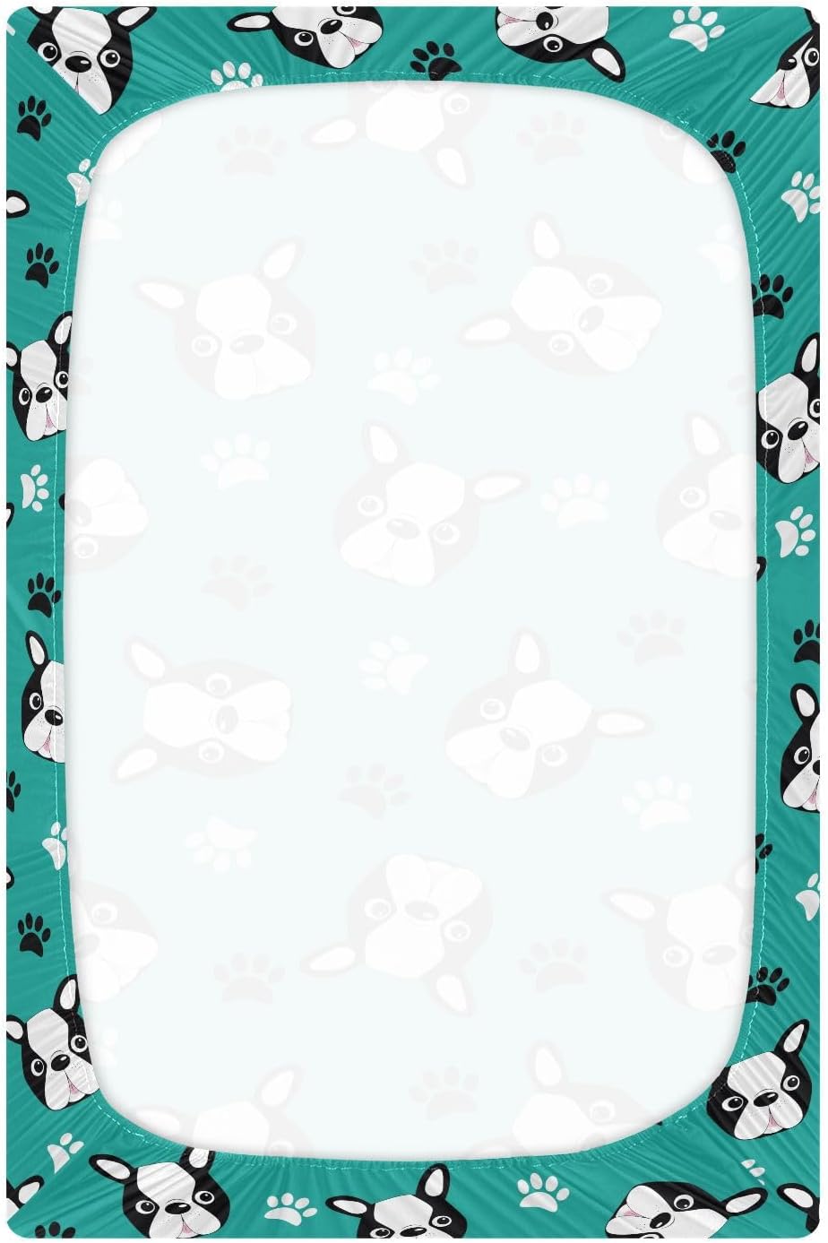 Fitted Crib Sheets Turtle Sea Horse Stretchy Portable Playard Sheets for Baby Toddler, Breathable Soft Mini Crib Mattress 39 x 27 in for Boys and Girls