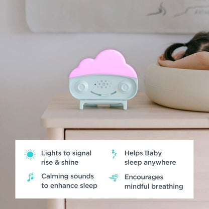 Happiest Baby SNOObie Smart White Noise Machine - Portable Baby Sound Machine with Night Light - 12 Soothing Sounds for Sleep Training, White