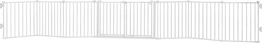 Regalo Safety 192" Double Door Super Wide Baby Gate & Play Yard, 8-Panel Adjustable Safety Gate for Doorways & Large Openings, Hardware Mounted Gate for Babies, Toddlers & Pets