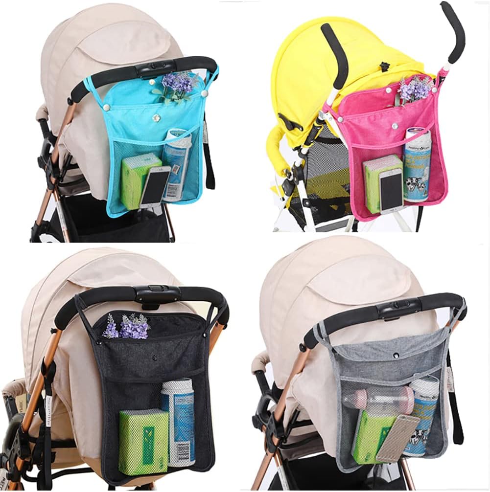 Baby Stroller Organizer,Black,Umbrella stroller organizer,Extra pockets to store snacks/wipes items,Holds water bottles, toddler sweat shirt etc (Black)