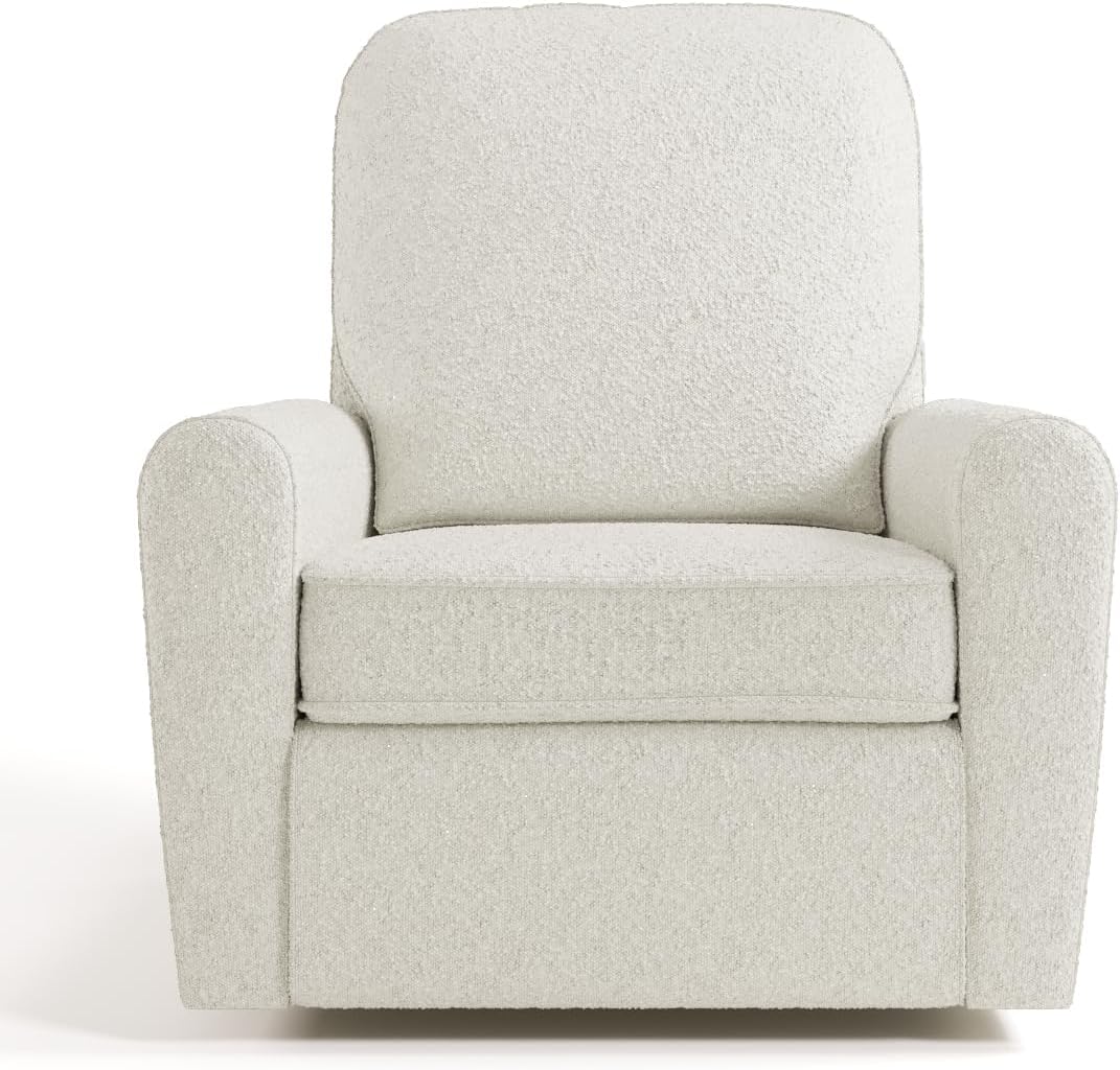 Storkcraft Amalfi Deluxe Power Recliner Swivel Glider – Premium Electronic Nursery Rocking Chair, Oeko-TEX 100 Certified, Includes Dual-USB Charging Port with USB-A & USB-C (Black Boucle)
