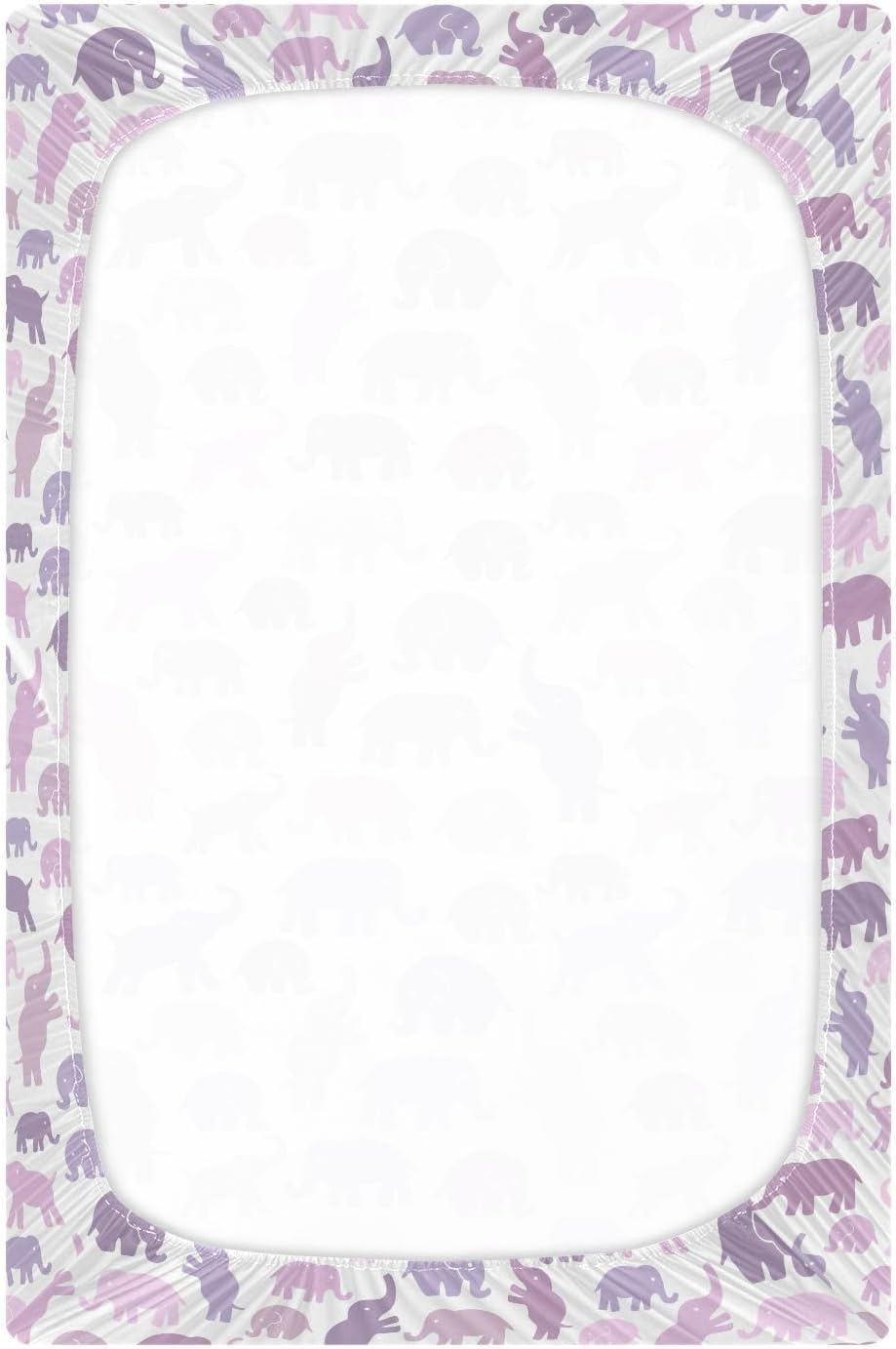 Fitted Crib Sheets Cactus and Floral Stretchy Portable Playard Sheets for Baby Toddler, Breathable Soft Mini Crib Mattress 52 x 28 in for Boys and Girls