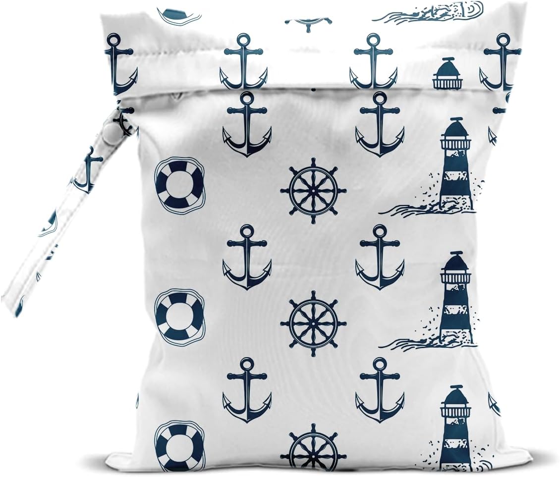 Unicorn Wet Dry Bag 12x10 Inch, Waterproof Reusable Wet Bag with Two Zippered Pockets & Handle for Swimsuit Travel Beach Pool Gym Stroller Dirty Yoga Gym Clothes Toiletries Daycare Organizer