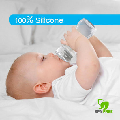 4-Count Silicone Bottle Nipples for Natural Start Anti-Colic Bottles & Advanced Anti-Colic Bottles & Close to Natural Bottless and NUK Simply Natura Bottle, Medium Flow, 3m+