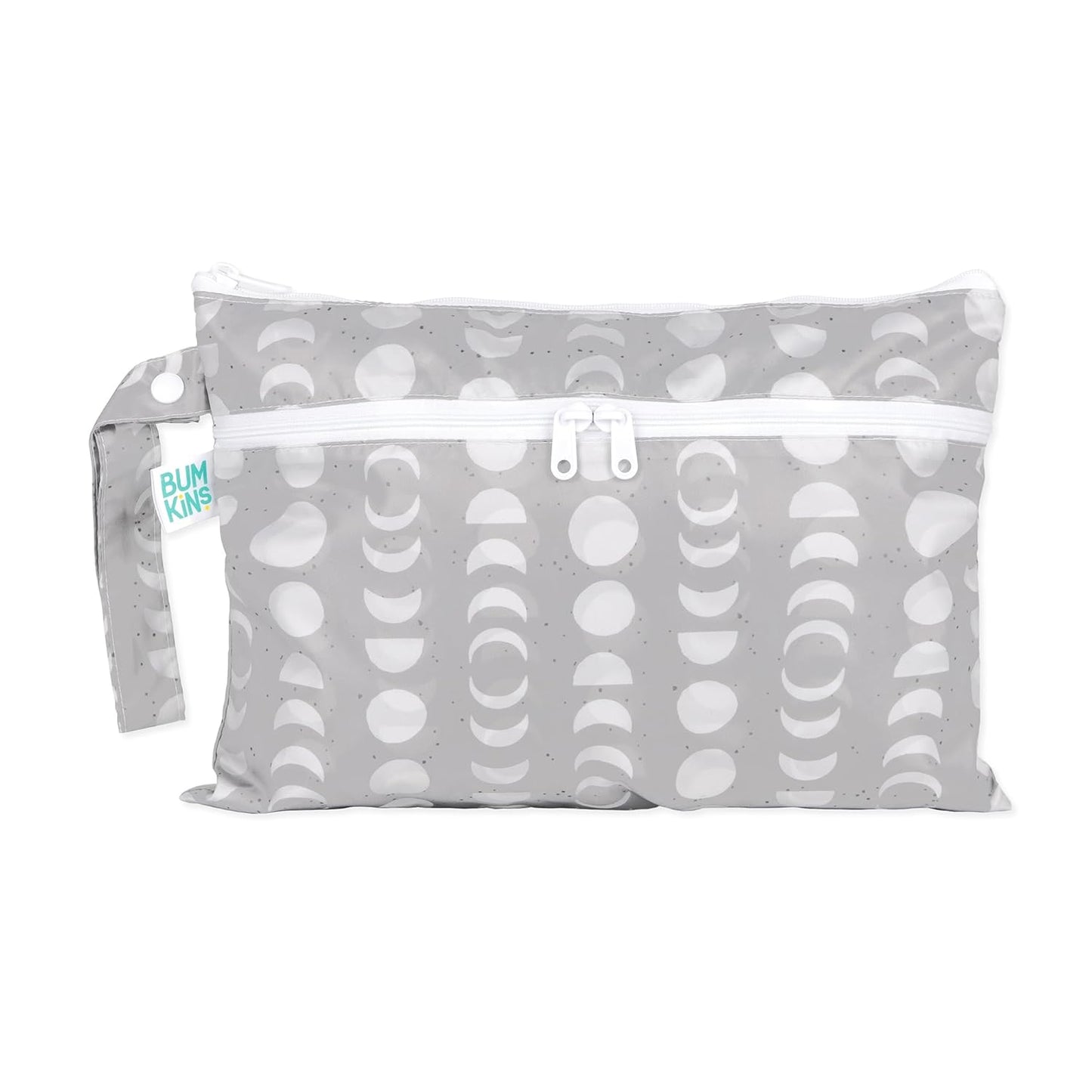 Bumkins Roamio Waterproof Wet Bag for Baby, Travel, Swim Suit, Cloth Diapers, Pump Parts, Pool, Beach, Gym Clothes, Toiletry, Hook to Stroller, Daycare, Zip Reusable Wetdry Packing Pouch, Multi Check - Colors B