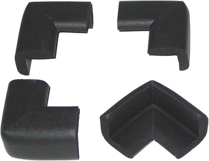 KidKusion 4-Piece Safety Corner Cushion, Black, Child Proofing Corner Guard, Made in USA, Child Safety, Home Furniture Safety Bumper, Baby Proof Table Protector, 4 Count (Pack of 1)
