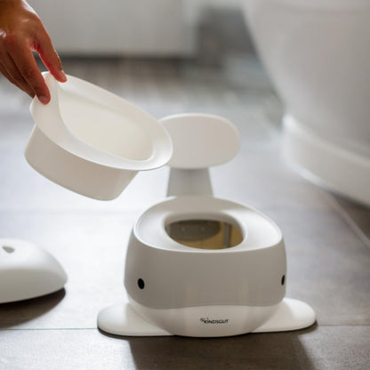 Kindsgut Whale Potty Training Toilet – Ergonomic Toddler Potty for Boys & Girls, Designed in Germany, Non-Slip & Easy Clean, Pigeon Blue