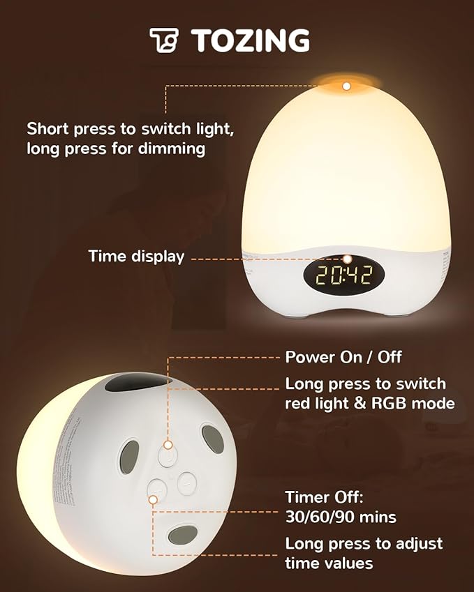 Egg Night Light for Nursery, Portable Rechargeable Baby Nightlight with Touch Control & RGB Color Changing, Dimmable Breastfeeding Lamp with Timer, Cute Wireless Night Light, Newborn Essentials