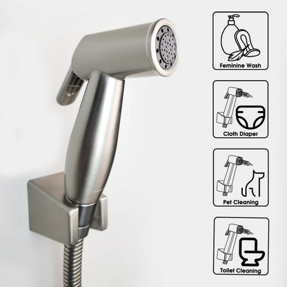 Handheld Bidet Sprayer for Toilet, Lockable Push Button, ABS Bidet Sprayer Set with Hose & T-Valve, Easy Install - Niken Color