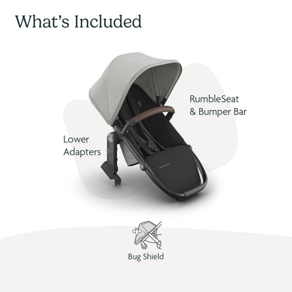 UPPAbaby RumbleSeat V3 Second Lower Seat - Compatible with Vista V2 and Vista V3 - All-Weather Seat + Magnetic Buckle – Adapters Included -Owen (Mocha Mélange)