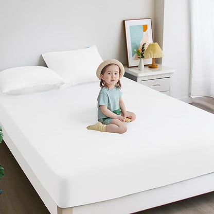 2 Pack Full Size Mattress Protector Waterproof, Noiseless & Soft Coverage Mattress Cover Fitted Sheets with Deep Pocket up to 14", Super Breathable & Easy Wash Full Mattress Protector