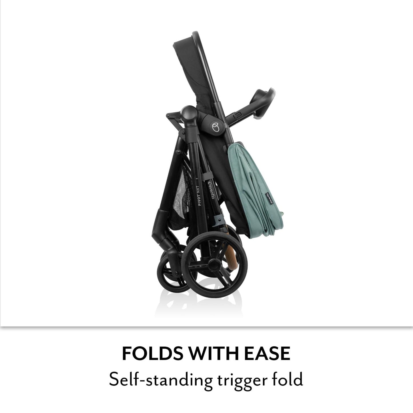 Evenflo Pivot NXT Travel System w/ Revolve180 LiteMax NXT Infant Car Seat (Pacific Green)