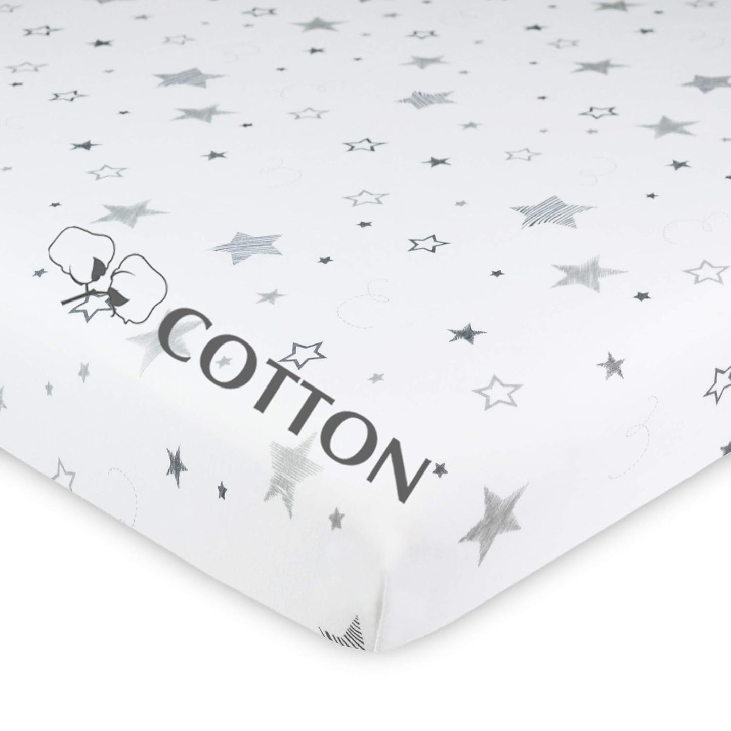 American Baby Company 100% Natural Cotton Fitted Pack and Play Sheet 39" x 27" - Soft & Breathable Pack N Play Sheet for Playpen, Playard & Mini Crib Mattress, Navy Whale, for Boys & Girls