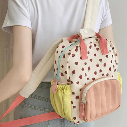 toddler backpacks for girls 2-4 strawberry mini preschool backpack cute kindergarten backpack（pink）
