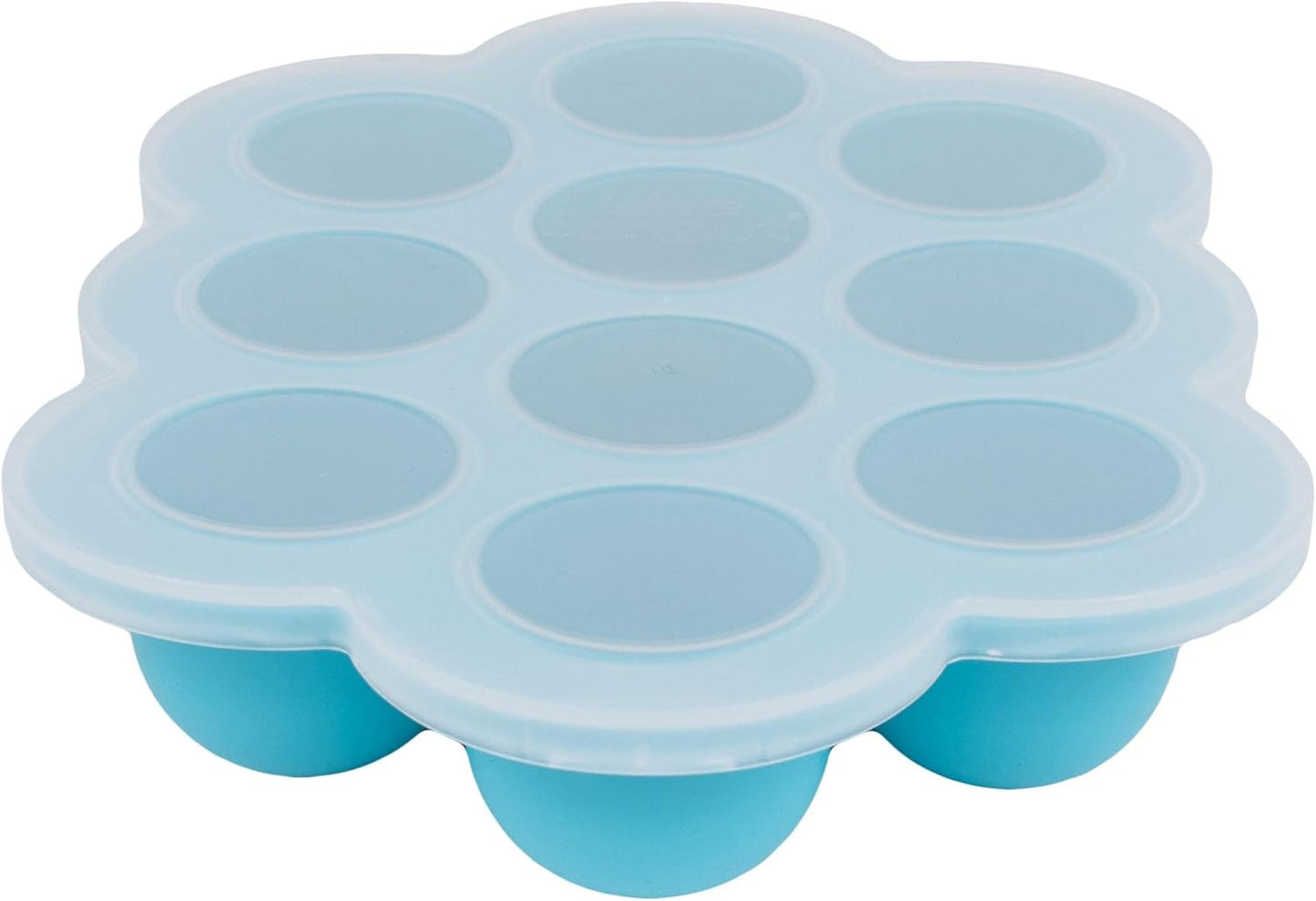 WeeSprout Silicone Freezer Tray with Clip on Lid Perfect Food Storage Container for Homemade Baby Food, Vegetable, Fruit Purees, and Breast Milk (Bright Orange, Ten 1.5 Ounce Sections)
