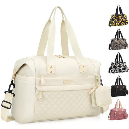 Pritent Diaper Bag Tote - Diaper Baby Bags with Pacifier Case, Shoulder Straps, Stroller Clips, Waterproof Large Mommy Maternity Travel Baby Bag for Mom and Dad, Green, Medium