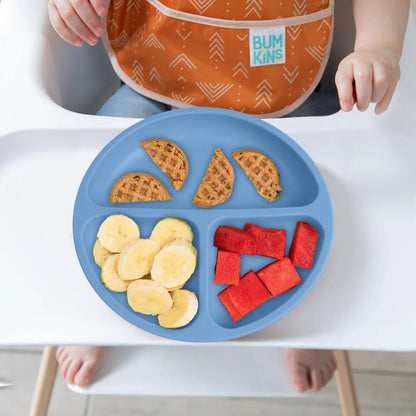 Vicloon Suction Plates, 2 Pcs Baby Toddler Plate Silicone, BPA Free Divided Plate, Divided Plate Design,Silicone Grip Dish Microwave & Dishwasher Safe