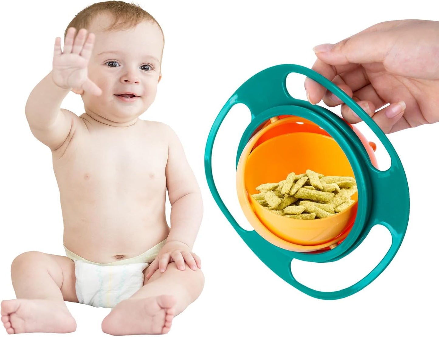 Berry President Baby Bowls with Suction Base, Spill-Proof Lid, Temperature-Sensing Spoon, Binaural Design Bowl for Babies Kids children Toddlers, First Stage Self Feeding (Pack of 3)
