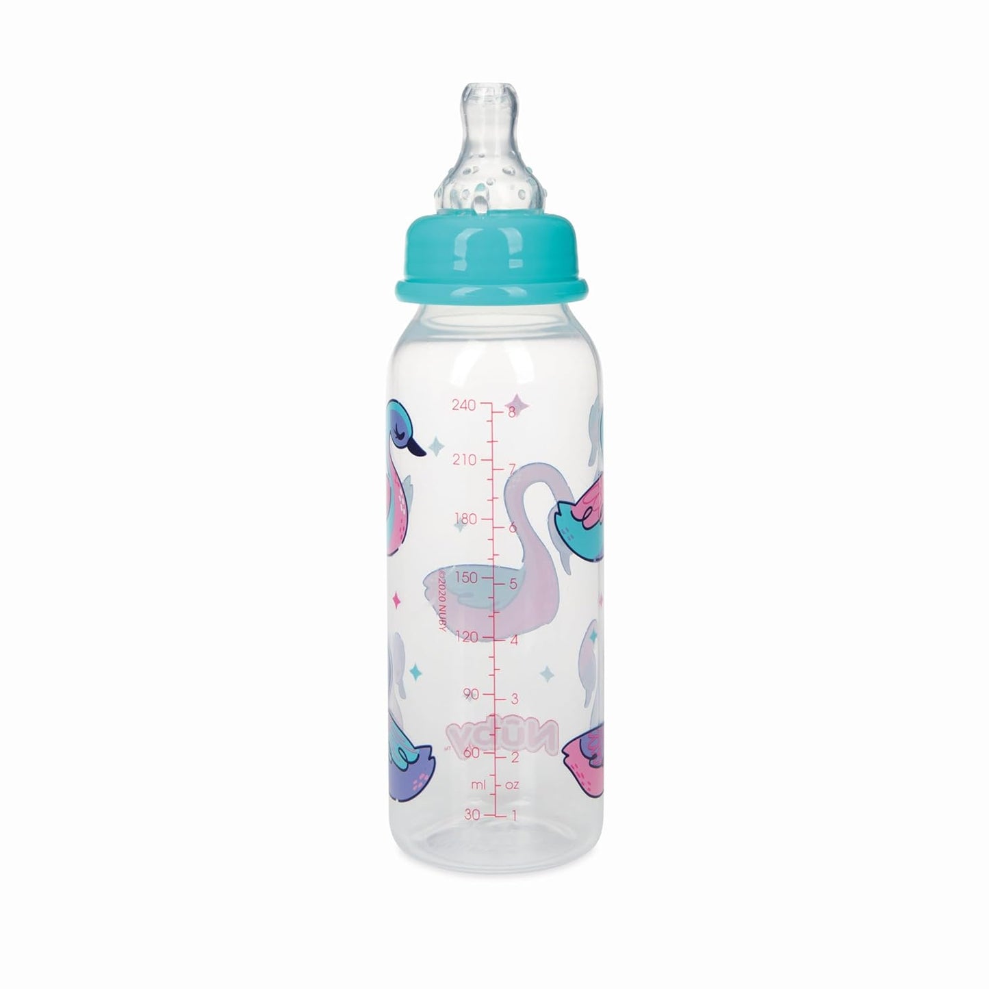 Nuby Printed Non-Drip 8oz Bottle, 3 Pack, Neutral