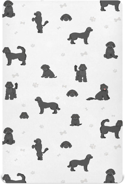 Fitted Crib Sheets Cactus and Floral Stretchy Portable Playard Sheets for Baby Toddler, Breathable Soft Mini Crib Mattress 52 x 28 in for Boys and Girls