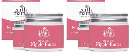 Earth Mama Organic Nipple Butter™ | Nipple Cream Safe for Breastfeeding | Postpartum Essentials for Nursing | Non Lanolin Nipple Cream, 2-Fluid Ounce