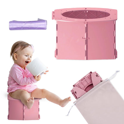 Teo - Portable Toddler Travel Potty – Foldable, Lightweight, Leak-Proof Toilet for Kids with Travel Bag & Disposable Liners – Compact Potty Chair for Home & On-the-Go Use (Sailboat Blue)