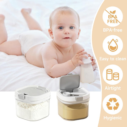 Formula Container to go-800ml Travel Dispenser BPA Free Airtight Container with Spoon and Layered Storage