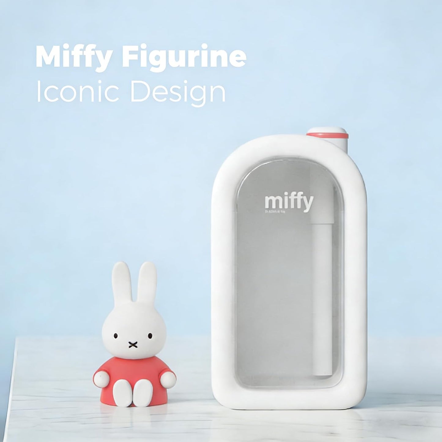 Mipow X Miffy Cool Mist Humidifier - Ultrasonic Quiet, Mini Cute Humidifier with Night Light, 380ml Humidifiers for Bedroom/Babies Nursery/Office