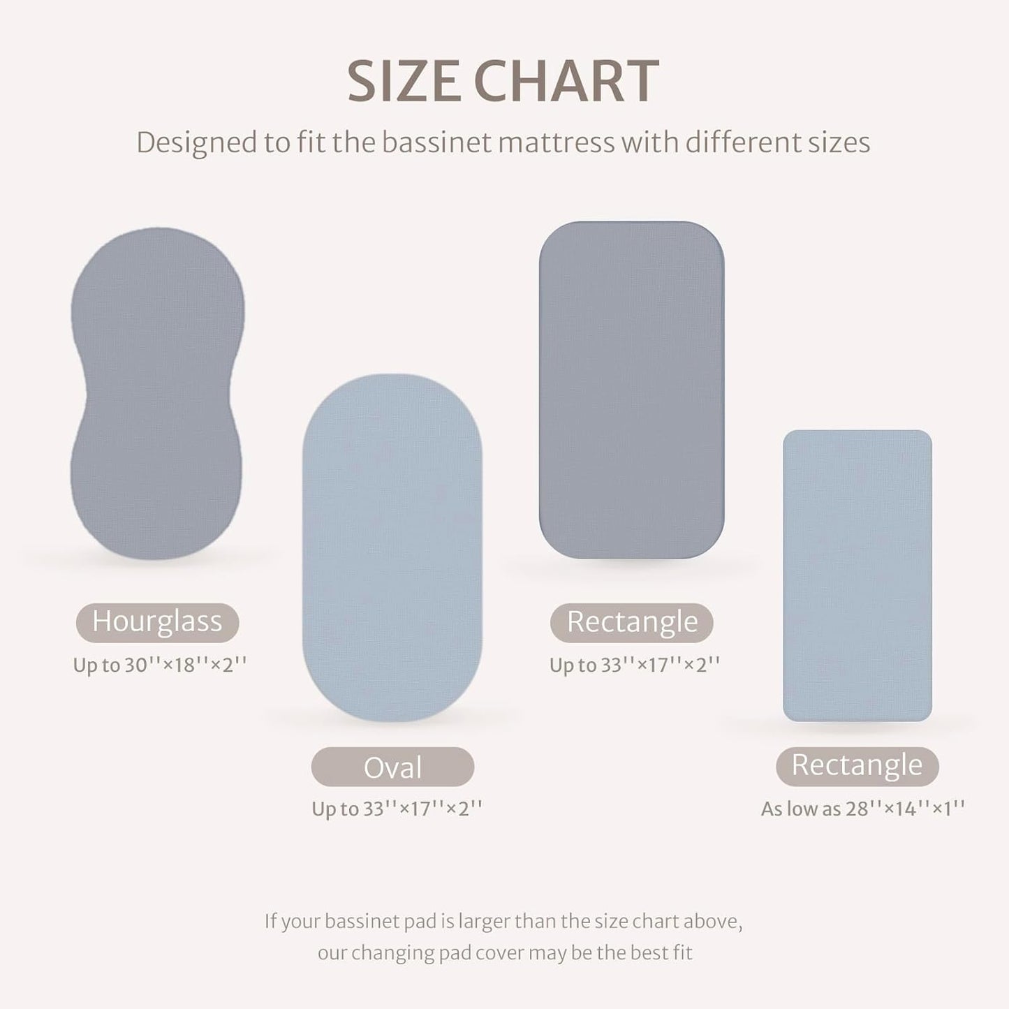 Blissful Diary Muslin Bassinet Sheets for Baby Girls Boys, Boho Soft Cotton Fitted for Oval Hourglass Rectangle Mattress, 2 Pack(Sunshine&Brown)