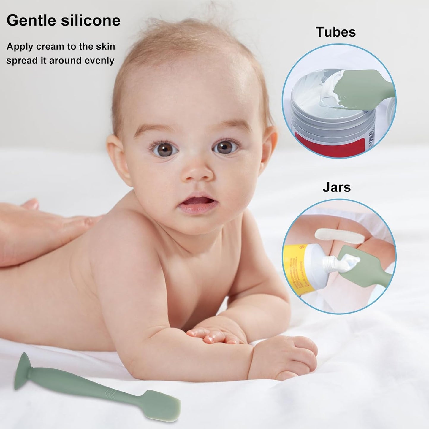 3 Pack Baby Diaper Paste Spatula, Newborn Diaper Cream Applicator, Suitable for Aquaphor & Desitin