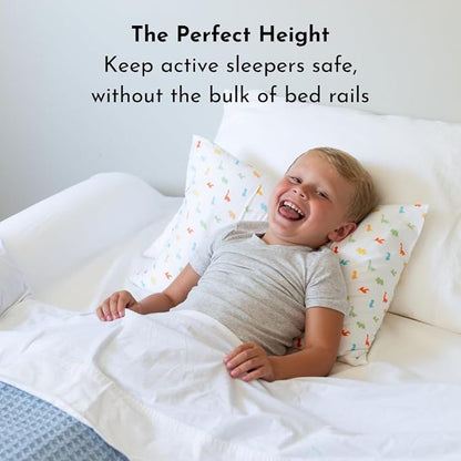 Toddler Bed Bumper Guard – Soft Foam Safety Bed Rail for Toddlers with Non-Slip Cover – Child Sleep Barrier for Twin, Full, Queen & King Mattress – Washable Kids Protection for Home or RV (2 Pack)