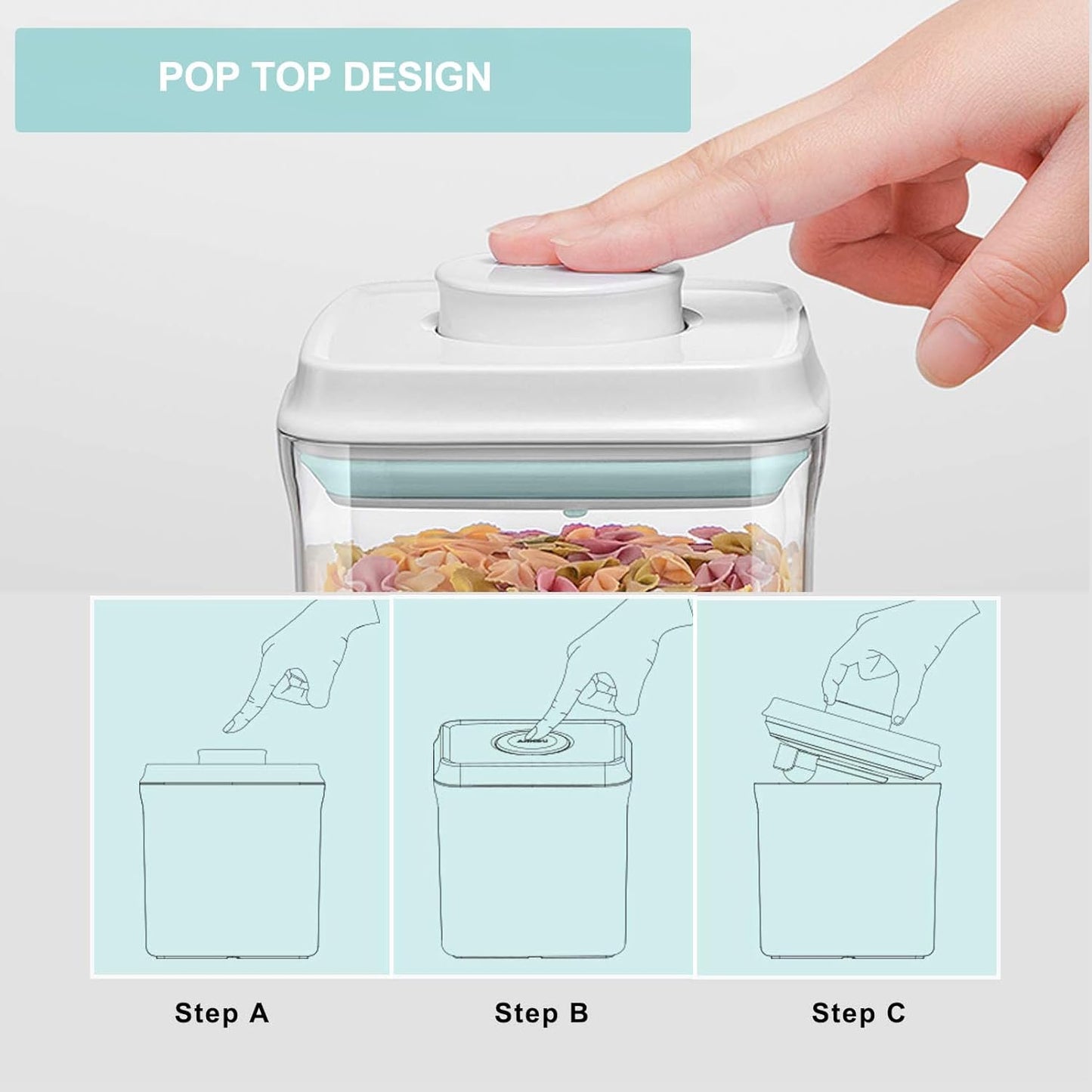 Formula Dispenser Container with Scoop 1500ML / 1.5QT Milk Powder BPA-Free Airtight 650g Formula Storage Container with Lids, BPA-Free Airtight Food Storage Container