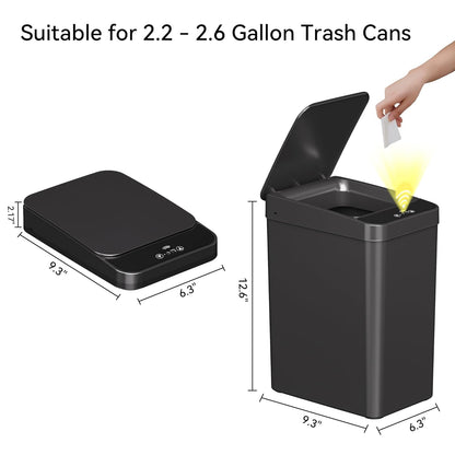 FRESHLIX Bathroom Garbage Can with Lid, 2.6 Gallon Diaper Trash Can, Automatic Trash Cans Touchless, Slim Waterproof Smart Commercial Trash Can for Bedroom, Bathroom, Office, Living Room, Toilet, RV