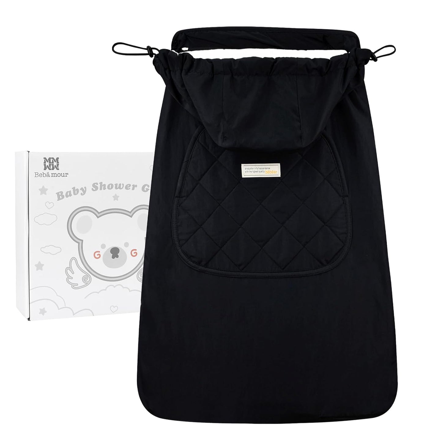 Bebamour Baby Carrier Winter Cover Universal Hoodie All Season Carrier Cover for Baby Carrier (Dark Grey)