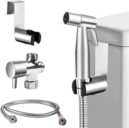 Handheld Toilet Bidet Sprayer for Toilet, Adjustable Water Pressure Control with Complete Bidet Spray Hoses Kit for Feminine Wash, Cloth Diaper Sprayer for Baby Wash