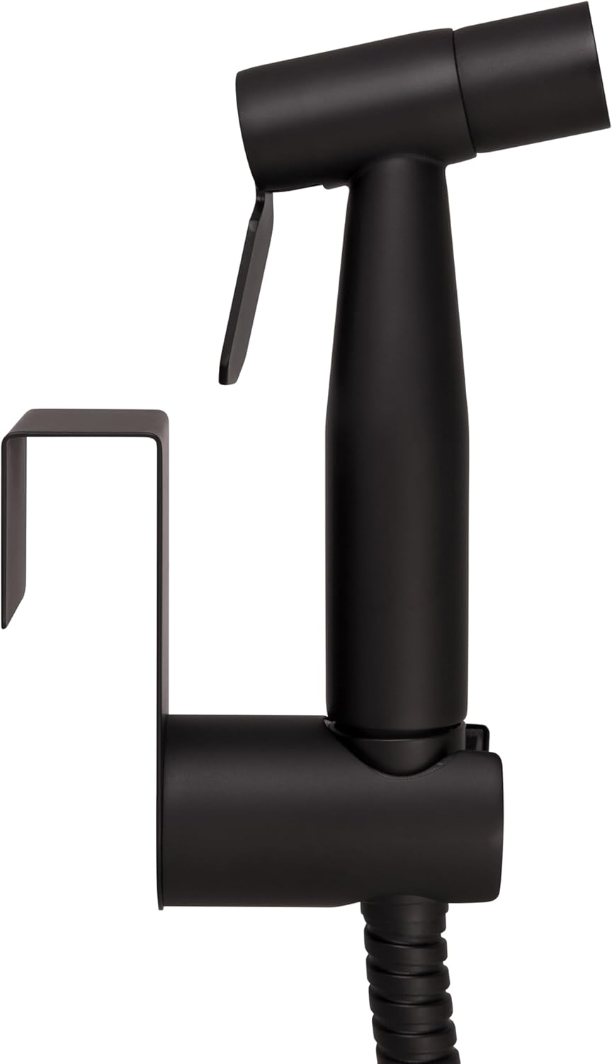 Design House 583906 Modern Single-Function Dual-Mount Hand Held Bidet Sprayer for Bathroom, Matte Black